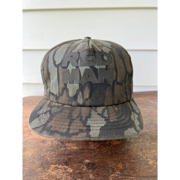 Vintage Red Man Camo Snapback Hat X3 - Picture 1 of 4